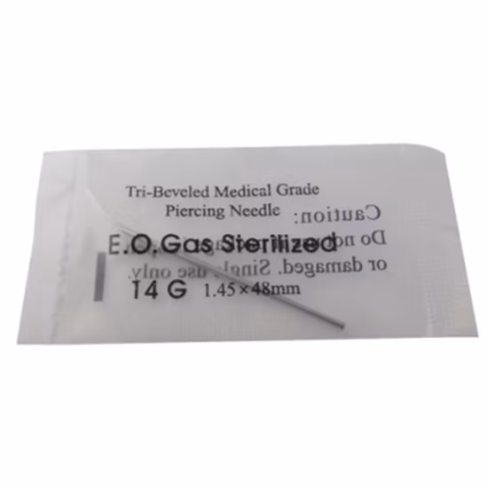 Suprimentos descartáveis ​​de piercing de tatuagem de aço inoxidável de 48 mm para arte corporal