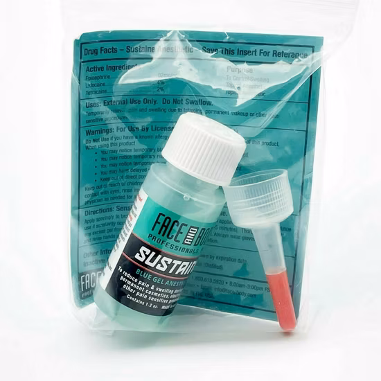 Nova maquiagem permanente sustentar gel anestésico piercing de sobrancelha gel anestésico arte corporal fornecimento de tatuagem