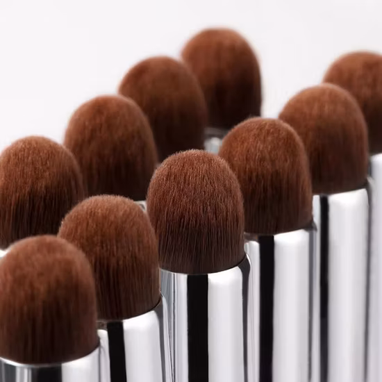 A composição da mancha da fundação da única forma redonda escova a escova do corretivo do bordo do corretivo